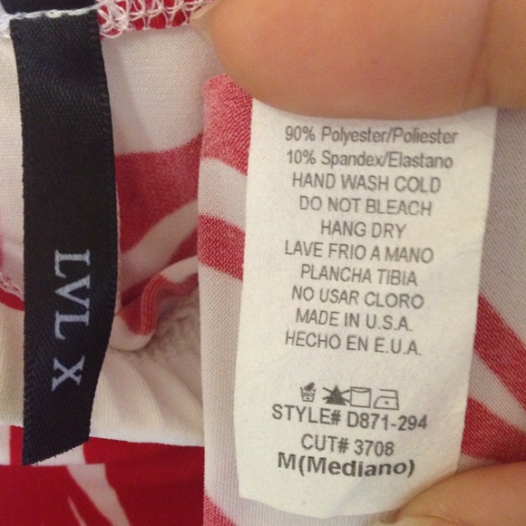 LVL X White and Red Bodycon Tube Dress - Picture 2 of 4